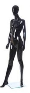 Black Egg Head Female Mannequin