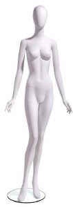White Egg Head Female Mannequin